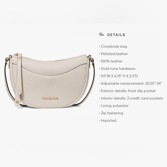 NWT Michael Kors Dover Small Leather Crossbody Bag - Picture 2 of 7